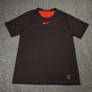 Nike Pro T Shirt Large Fitted Dri Fit Performance Center Swoosh Short Sleeve